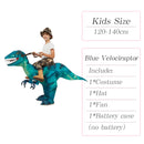 Velociraptor T REX Mascot Inflatable Costume For Kids Anime Halloween Costumes Dinosaur Birthday Gift For Party Cosplay Blow Up
