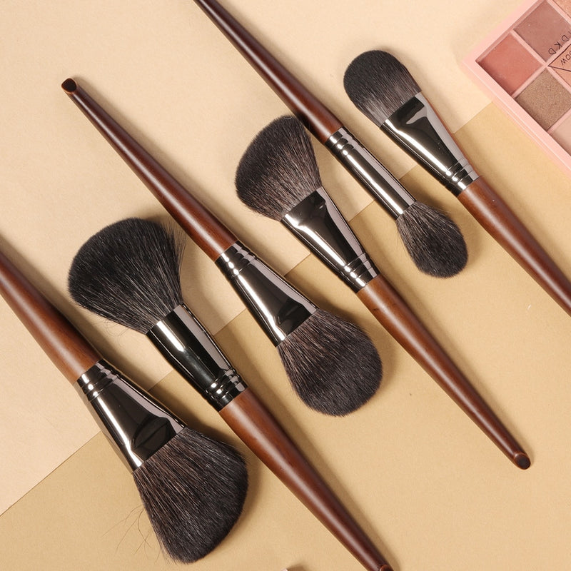 OVW Schminkpinsel Puder Foundation Lidschatten Schminkpinsel Set Kosmetikpinsel Weiches Ziegenhaar Synthetik