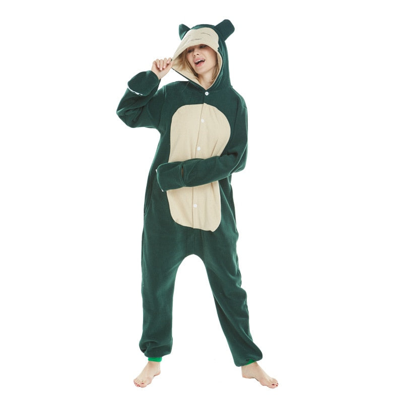 Nuevo Animal Kigurumi XXL Traje de dibujos animados Mujeres Pijama Anime Onesies para hombres adultos Onsie Boy Girls Pijamas Fleece One-Piece Body