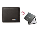 Billetera inteligente antipérdida, billetera de cuero genuino para hombre, billetera de cuero suave compatible con Bluetooth, billetera de lujo para hombre