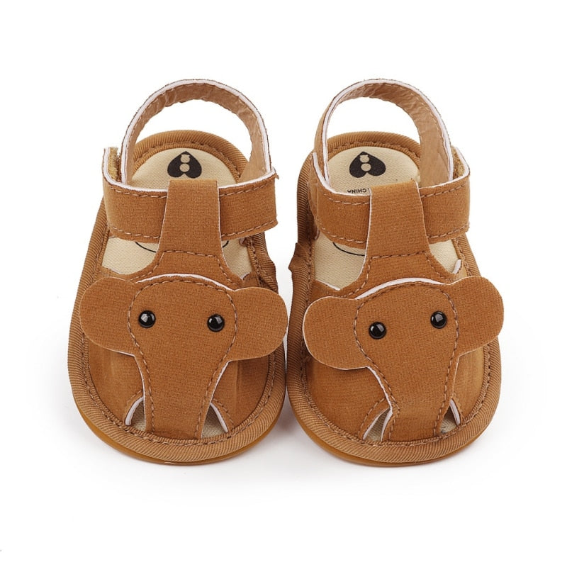 Summer Newborn Shoes Baby Boys Sandals Soft Leather Bebe Boys Prewalker Soft Sole Genuine Leather Beach Sandals 4 Colors