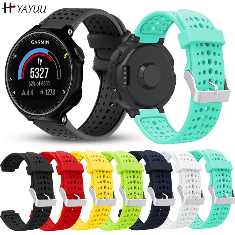 YAYUU Bands For Garmin Forerunner 235 Band Silicone Bracelet For Forerunner 220/230/235/620/630/735XT/235 Lite Replacement Strap