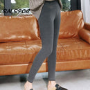 SALSPOR 2XL Warm Winter Thick Leggings Women Wool Fleece Females Clothing Lambskin Cashmere Velvet Pants Elasticity S-2XL