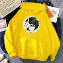 Beliebte japanische Manga Death Note L·Lawliet Hoodies Herren Anime Hoody Mode Streetwear lose übergroße Sweatshirts Fleece-Kleidung