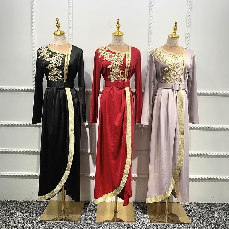 Robe Vetement Femme Abaya Dubai Türkei Muslimisches Modekleid Islam Kleidung Kleider Abayas für Frauen Vestidos Musulman De Mode