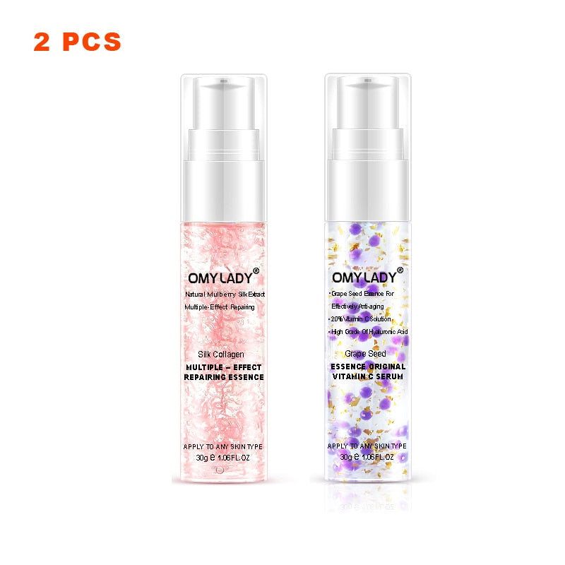 3 STÜCKE OMY LADY Traubenkernessenz Original Vitamin C Serum Gesichtscreme Flüssige Essenz Verzögerungsalterung Reduzieren Falten Feuchtigkeitsspendende Haut