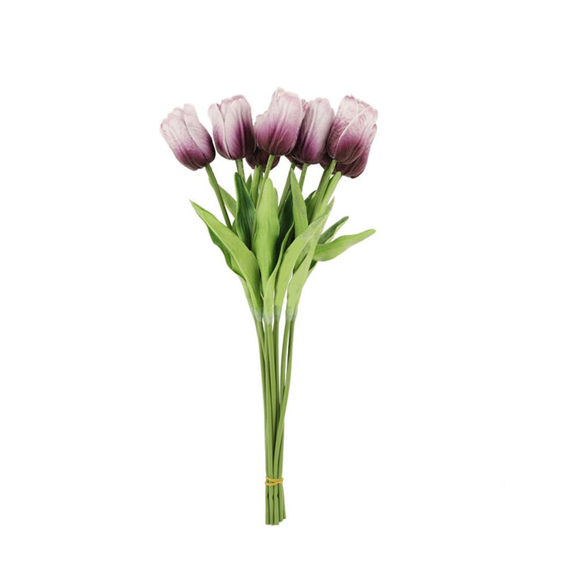 10pcs Tulip Artificial Flower Branch PU Tulipas Flor Artificial Bouquet Real Touch Fake Flower for Wedding Home Table Decoration