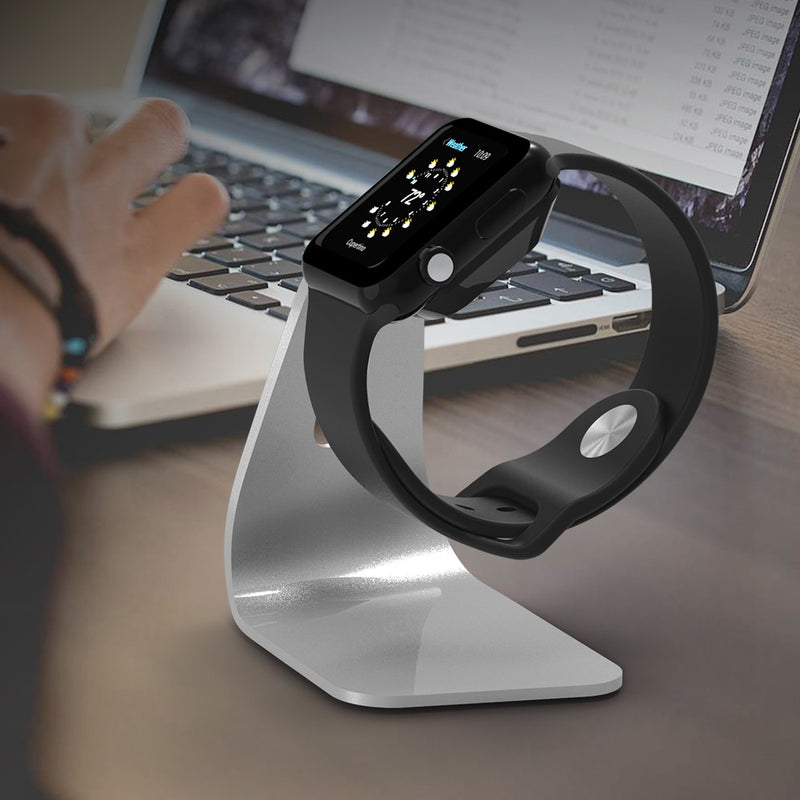 FLOVEME Metal Aluminum Charger Stand Holder for Apple i Watch Bracket Charging Cradle Stand Charger Dock Station for Apple Watch