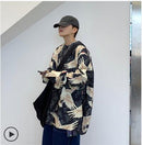 Winter Men's In Warm Blue/black/white Coats Cashmere Printing Knitting Woolen Sweaters High-quality Loose Casual Pullover M-XL