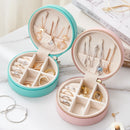 New Portable Leather Jewelry Box Princess European Korean Simple Small Mini Earrings Rings Storage Case Hot Sell