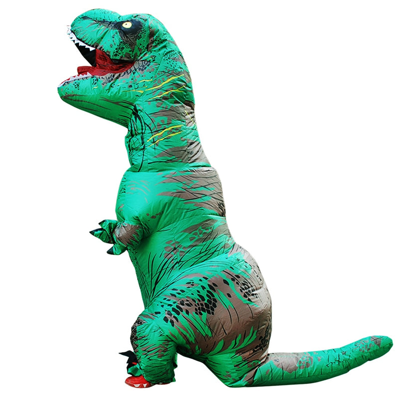 Niños adultos dinosaurio inflable disfraces t-rex Anime traje fiesta Cosplay carnaval Halloween disfraz para hombre mujer