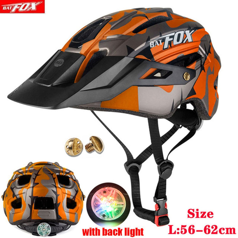 2022 New Batfox Fahrradhelm für Erwachsene Männer Frauen MTB Bike Mountain Road Radfahren Sicherheit Outdoor Sports Safty Helm