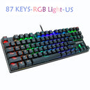 ZUOYA Game Mechanical Keyboard LED Backlit Anti-ghosting Blue/Red/Black Switch wired gaming Keyboard Russian/English for laptop