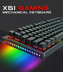 ZUOYA Game Mechanical Keyboard LED Backlit Anti-ghosting Blue/Red/Black Switch wired gaming Keyboard Russian/English for laptop