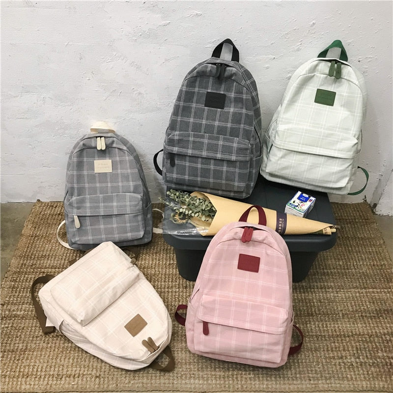 Mochila escolar de moda para chica, mochila informal nueva y sencilla para mujer, mochilas de libros a rayas para adolescentes, bolso de hombro de viaje, mochila