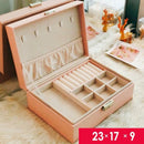 PU-Leder-Schmuck-Aufbewahrungs-Display Tragbare Multifunktions-Verpackungsbox im europäischen Stil mit Schublade Wintergeschenk
