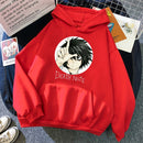 Beliebte japanische Manga Death Note L·Lawliet Hoodies Herren Anime Hoody Mode Streetwear lose übergroße Sweatshirts Fleece-Kleidung