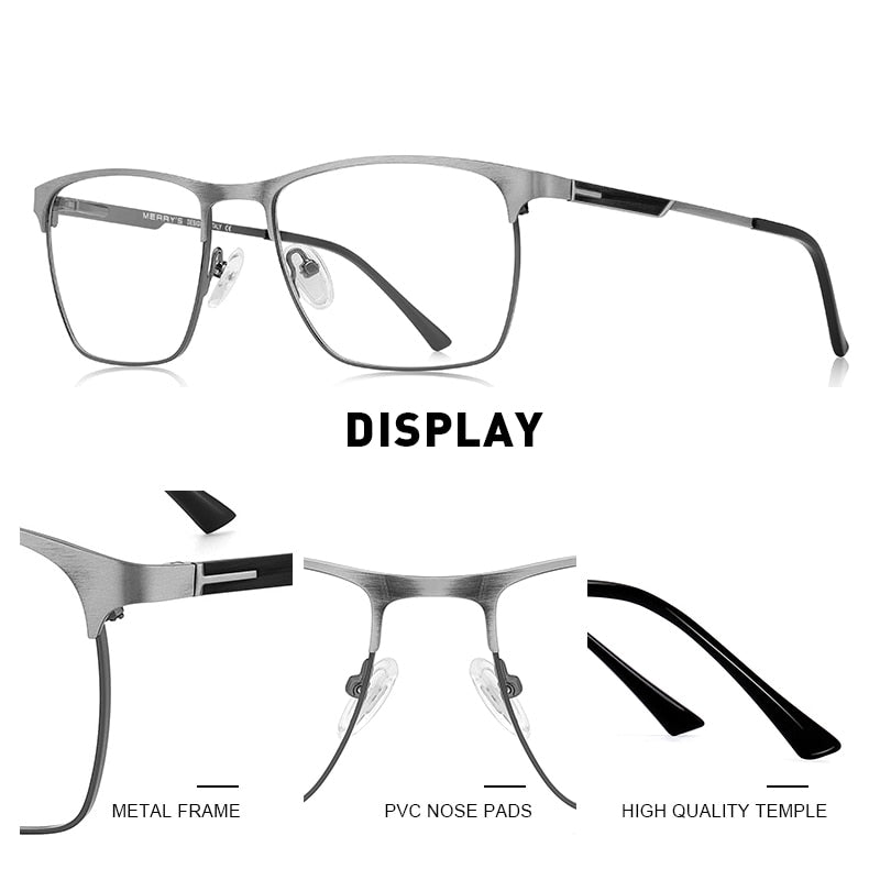 MERRYS DESIGN Männer Luxus Titanlegierung Optik Brillengestelle Männlich Quadratisch Ultraleicht Myopie Korrektionsbrille S2118