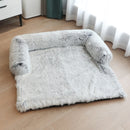 Dog Sofa Bed Cover Calming Plush Mat Removable Pet Blanket Mattress Cat Beds Warm Sleep Cushion Pillow Couch Furniture Protector