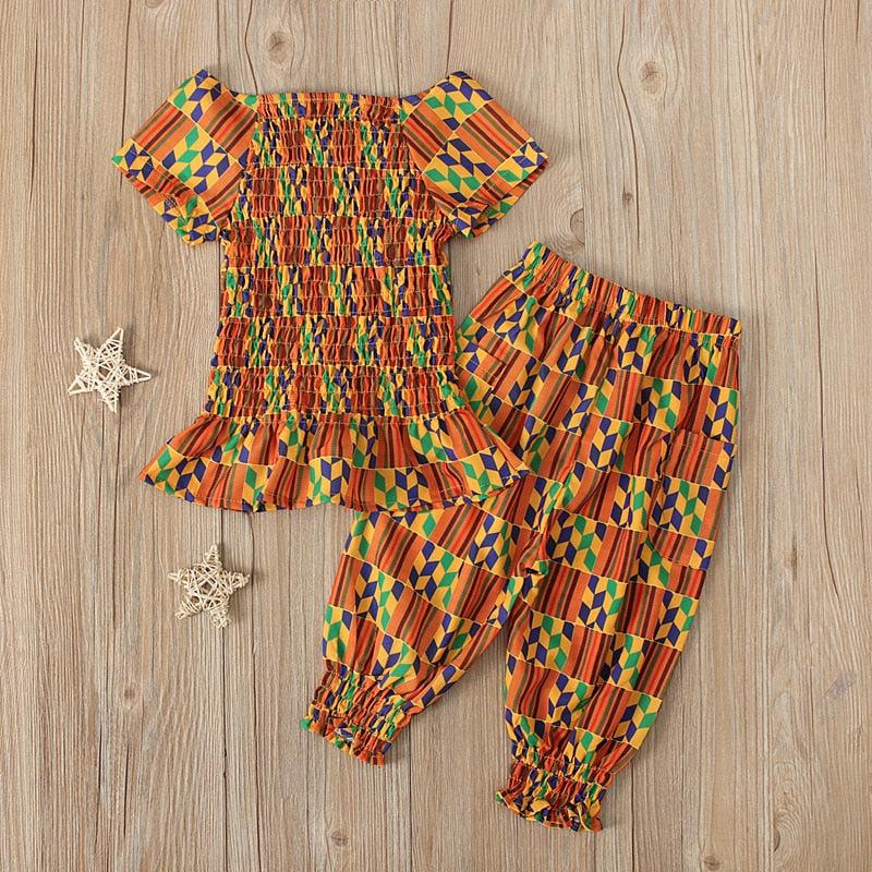 Mädchen Kleidung Sets Sommer Neue Mädchen Kleidung Anzug Afrikanischen Böhmischen Zweiteiler Baby Mädchen Kleidung Kinder Outfits