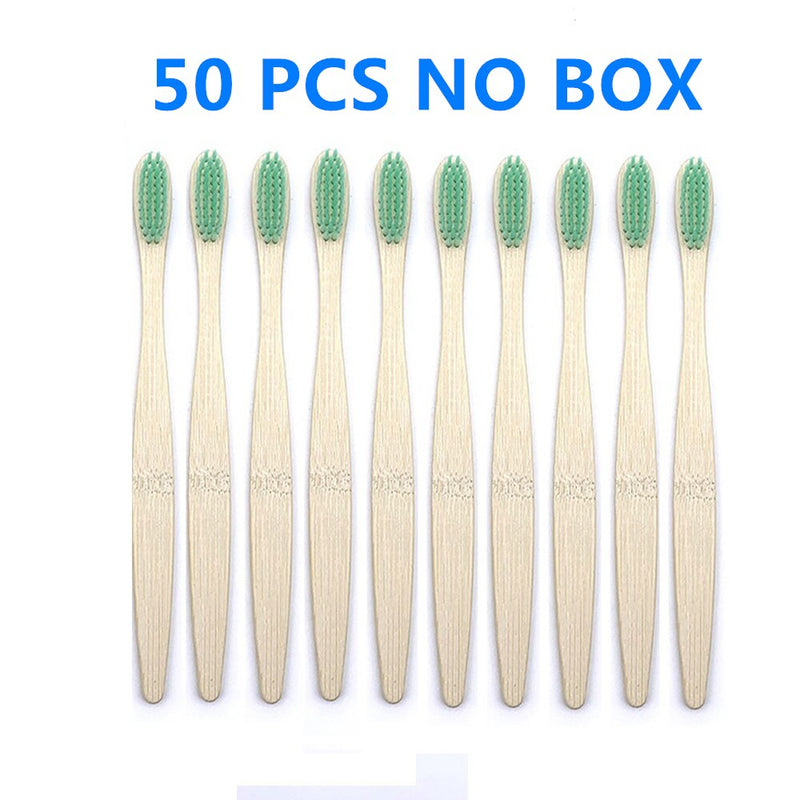 50/40/30-pack Bamboo Toothbrush Adults Soft Bristles Biodegradable Plastic-Free Toothbrushes Low Carbon Eco Bamboo Handle Brush