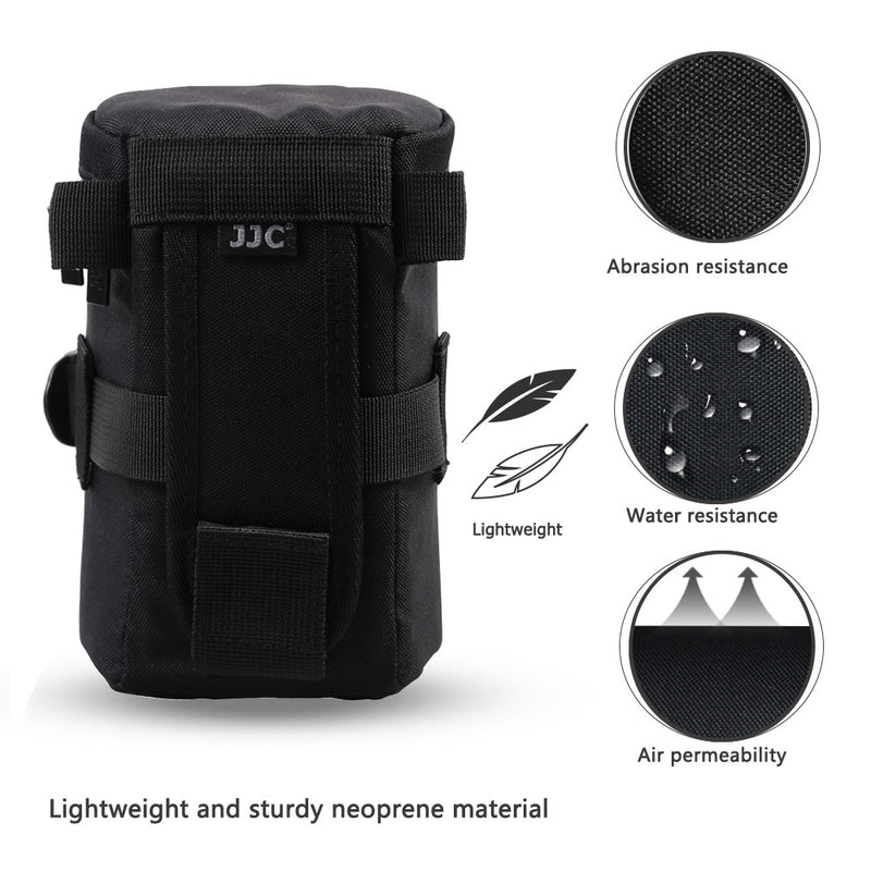 JJC Camera Lens Bag &amp;Belt Waterproof Lens Case Storage Pouch for Canon Nikon Sony Fujifilm DSLR Backpack Photography Accessories