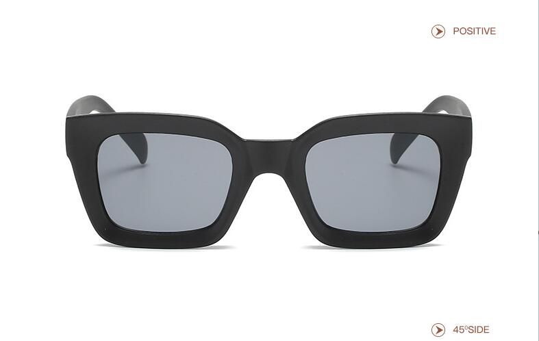 Vintage  Square Sunglasses Women UV400 Retro Big Designer Large Frame Sun Glasses Black Shades Ladies Eyewear UV400