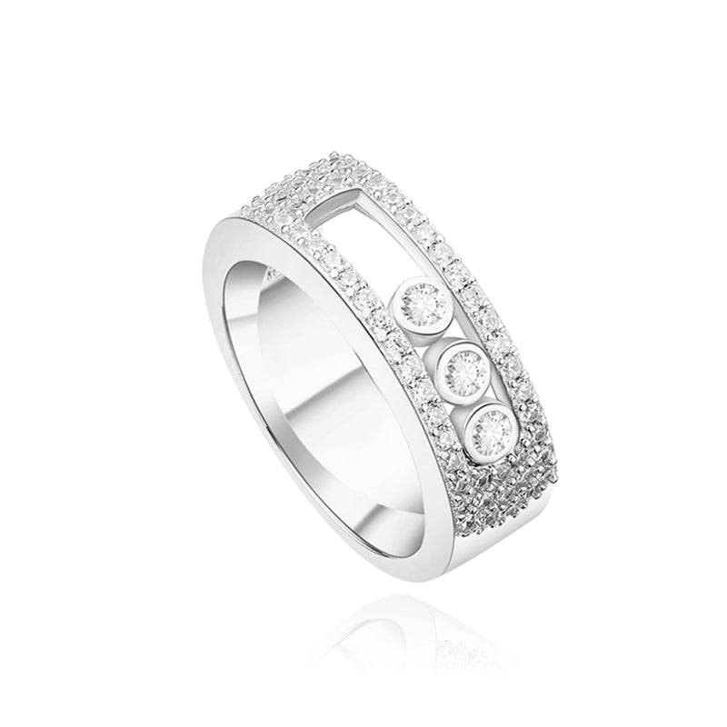 SHADOWHUNTERS Real 100% 925 Sterling Silber Move Stone Bague Femme Ringe Stelring 925 Silber Kristall Schmuckherstellung Großhandel