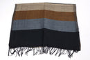 SHOWERSMILE Men Scarf Striped Tassel Winter Scarf for Men Designer Brand Acrylic Men&