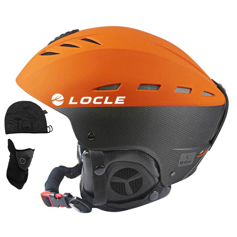 LOCLE Professional Skiing Helmet ABS+EPS CE Certification Ski Helmet Snow Skating Snowboard Skateboard Helmet Size 55-61cm