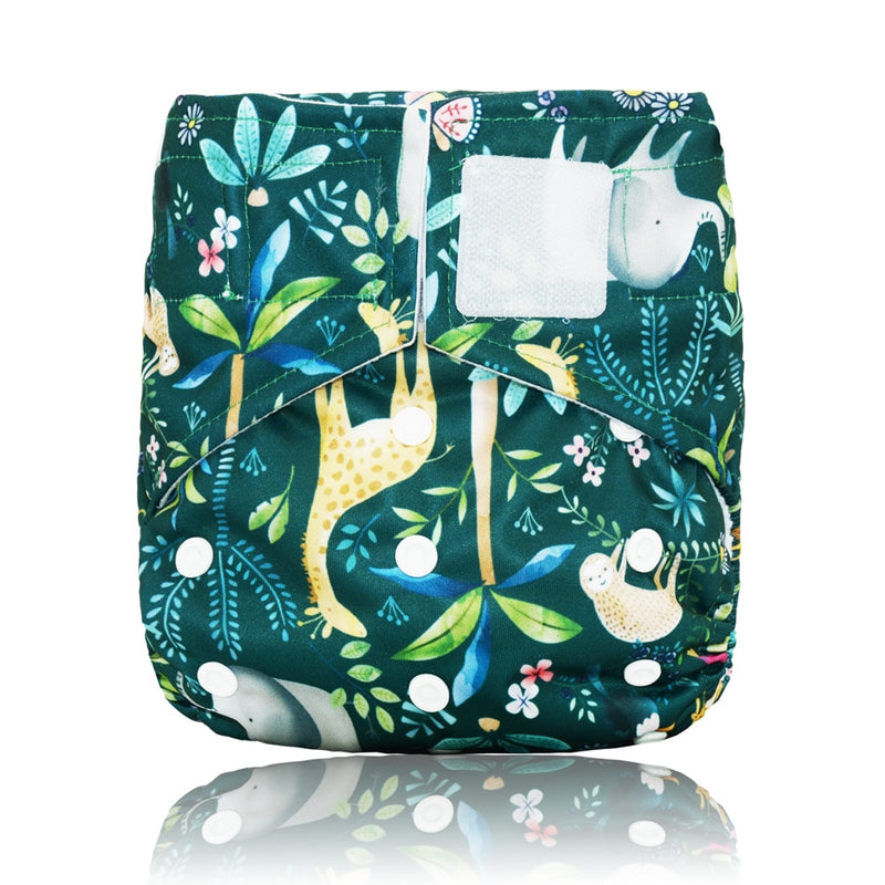 Miababy Hook&Loop OS Pocket Cloth Diaper,with one pockets,waterproof and breathable,for 3-15 kg baby