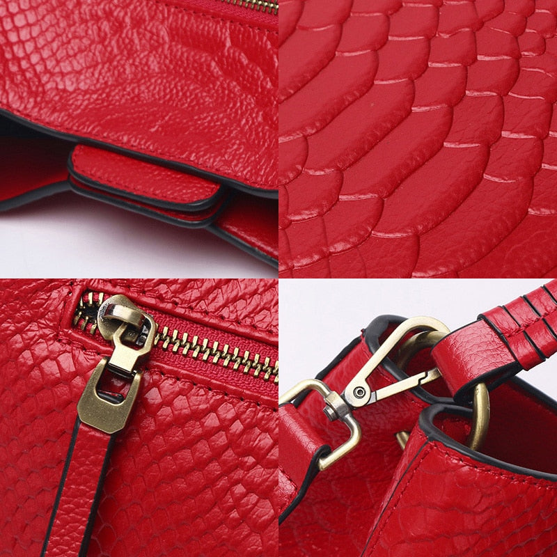 Zency Luxus Frauen Echtes Leder Handtaschen 2022 Mode Hohe Qualität Weibliche Umhängetasche Neue Design Dame Top-Griff Taschen