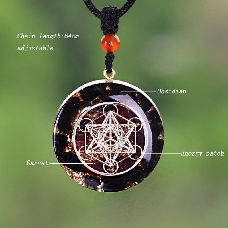 Orgonite Manifest Abundance Wealth Luck Pendant Orgone Jewelry Necklace Chakra Energy Healing Crystals Chakra Necklace