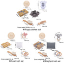 4 unids/set de juguetes de baño para bebés, manta de algodón de Color sólido, cepillo de hitos para bebés, pulsera con sonajero, productos de regalo de baño para bebés para niños