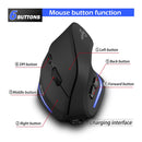 Lefon Vertical Wireless Mouse Game Rechargeable Ergonomic Mouse RGB Optical USB Mice For Windows Mac 2400 DPI 2.4G For PUBG LOL