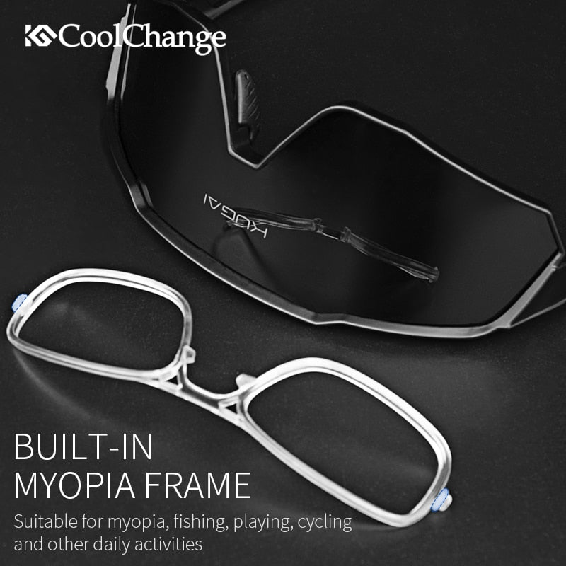 CoolChange Polarized Cycling Glasses Running Riding UV400 Bike Sunglasses Outdoor Sports MTB Bicycle Goggles Eyewear Men Women