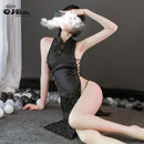 2020 Sexy lingerie Anime Uniform Chinese Qipao Classic Women Satin Cheongsam Night Bathrobe Fashion Dressing for Women Erotic