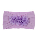 Nishine suave estiramiento satén Rosa flor bebé diadema nudo recién nacido ancho Nylon diademas turbante niñas sombreros niños foto Props