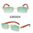 2022 Vintage Rimless Sunglasses For Men Fashion Square Glasses Luxury Oculos De Sol Masculino Zonnebril Heren Lunette De Soleil
