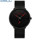 CRRJU Mens Watches Ultra-Thin Minimalist Waterproof - Fashion Wrist Watch for Men Unisex Dress with Stainless Steel Mesh Band