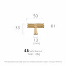 Dooroom Brass Furniture Handles Knurling Gold Black Modern Wardrobe Cabinet Dresser Cupboard Drawer Pulls Knobs bar Knurled