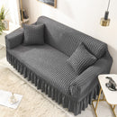Elastic Sofa Cover Living Room Solid Color Sofa Cover Lattice Sofa Cover Elegant Skirt for Living Room Armchair Couch Sofa
