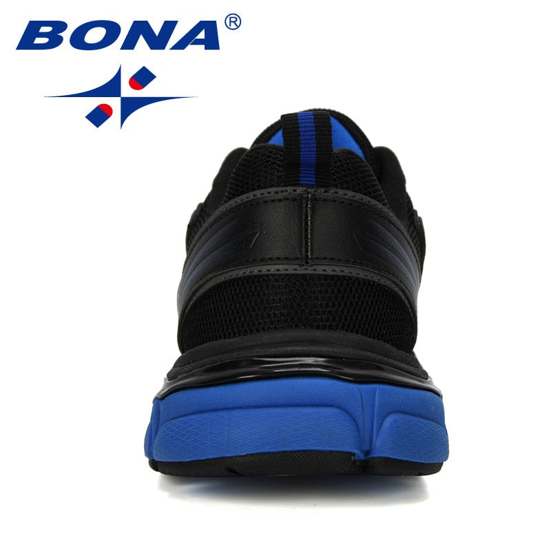 BONA, nuevos diseñadores, zapatos para correr, zapatos deportivos con abertura de vaca para hombre, calzado para correr para hombres, zapatos transpirables ligeros para exteriores para hombres