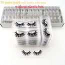 30/40/100/Paar Visofreie Nerzwimpern mit Tablett ohne Box Handgemachte natürliche falsche Wimpern Full Strip Lashes Wiederverwendbare lange Wimpern