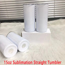 Vaso delgado recto de sublimación de 20oz/15oz, vaso de acero inoxidable en blanco, tazas DIY, tazas de café aisladas al vacío para coche, regalo