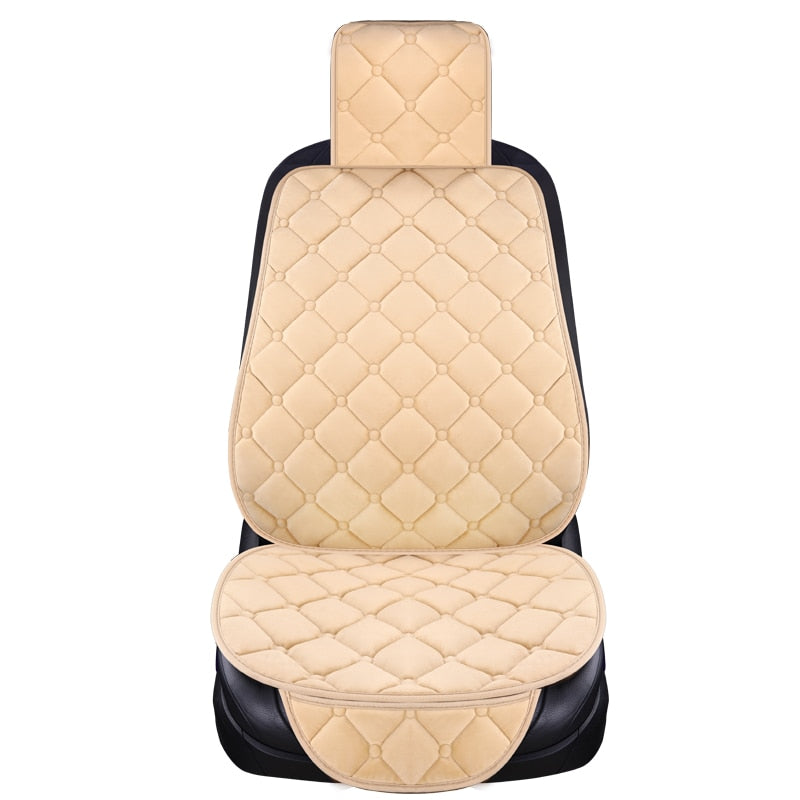 Winter Car Seat Cover Car Front/Rear/Full Set Seat Cushion Non-slip Short Plush Chair Auto Seat Cushion Protector Mat Pad