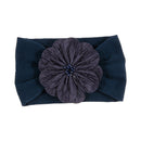 Nishine suave estiramiento satén Rosa flor bebé diadema nudo recién nacido ancho Nylon diademas turbante niñas sombreros niños foto Props