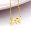 Butterfly Initial Necklace For Women Stainless Steel Gold Chain A-Z Letter Necklace Pendant Bijoux Femme 2020 Boho Jewelry Gift