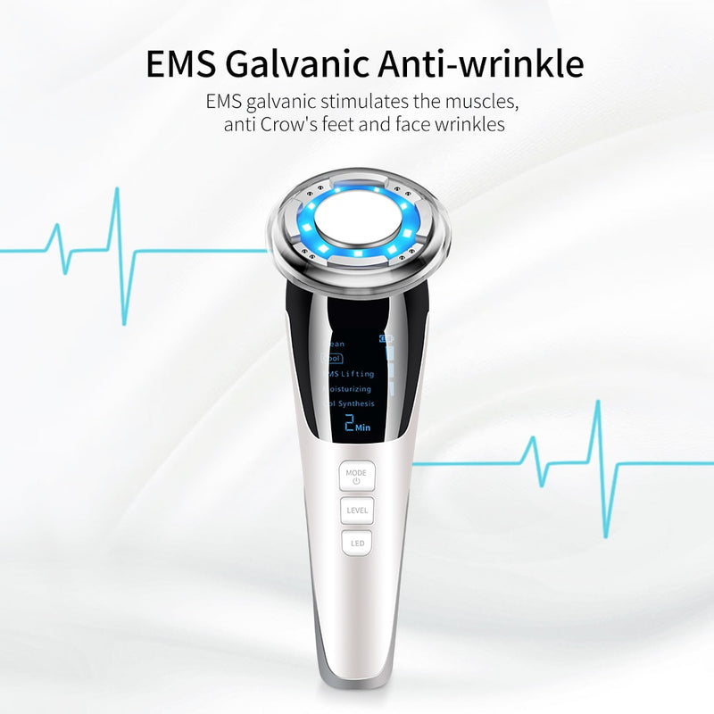 EMS LED Photonentherapie Sonic Vibration Faltenentferner Hot Cool Treatment Anti Aging Skin Cleansing Rejuvenation Machine