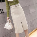 Winter Winter Skirts 2021 Fall Winter Elegant Korean Skirt High Waist Casual Office Ladies Skirt Plus Size Clothes Bottoms